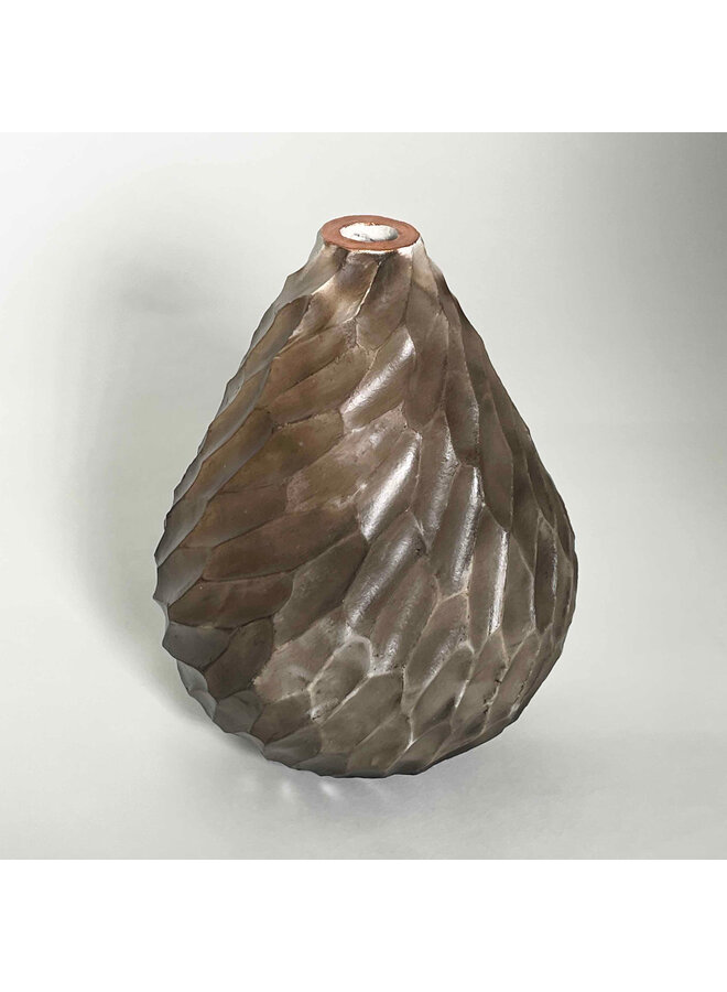 Mini Stobilus Saggar Vessel with Copper Leaf 13