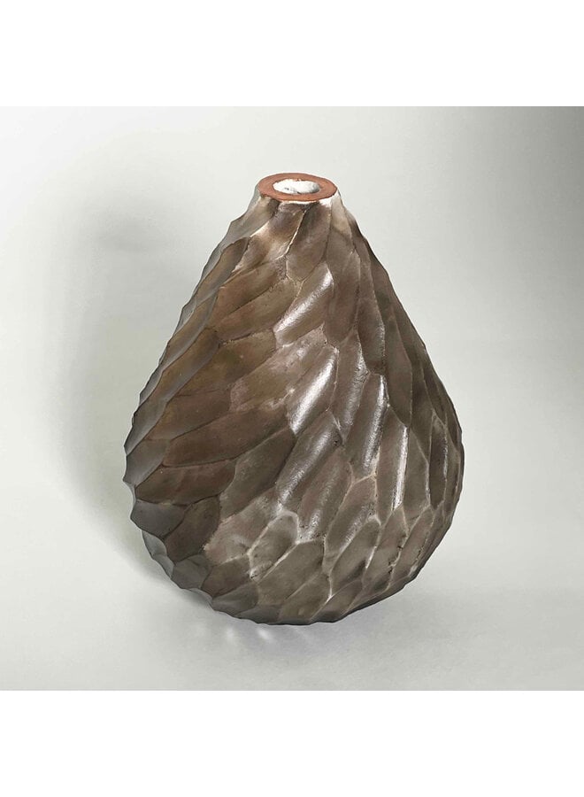 Mini Stobilus Saggar Vessel with Copper Leaf 13