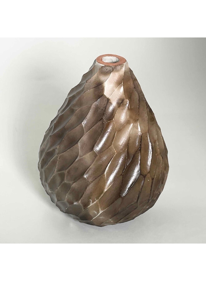 Mini Stobilus Saggar Vessel with Copper Leaf 13