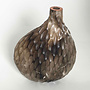 Mini Lithic Saggar Vessel with Copper Leaf 16