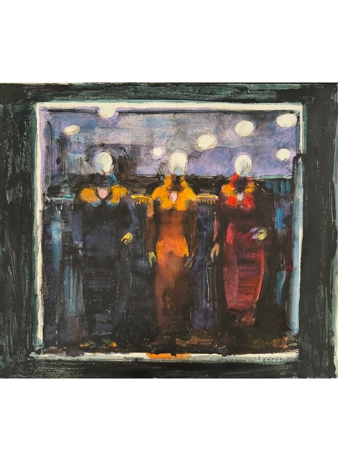 Night Time Mannequins - Monoprint
