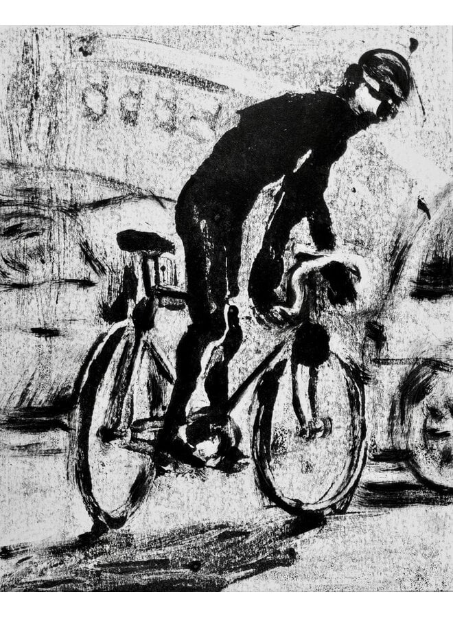 The Cyclist - Monoprint