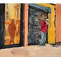 Le musicien de rue - Monotype