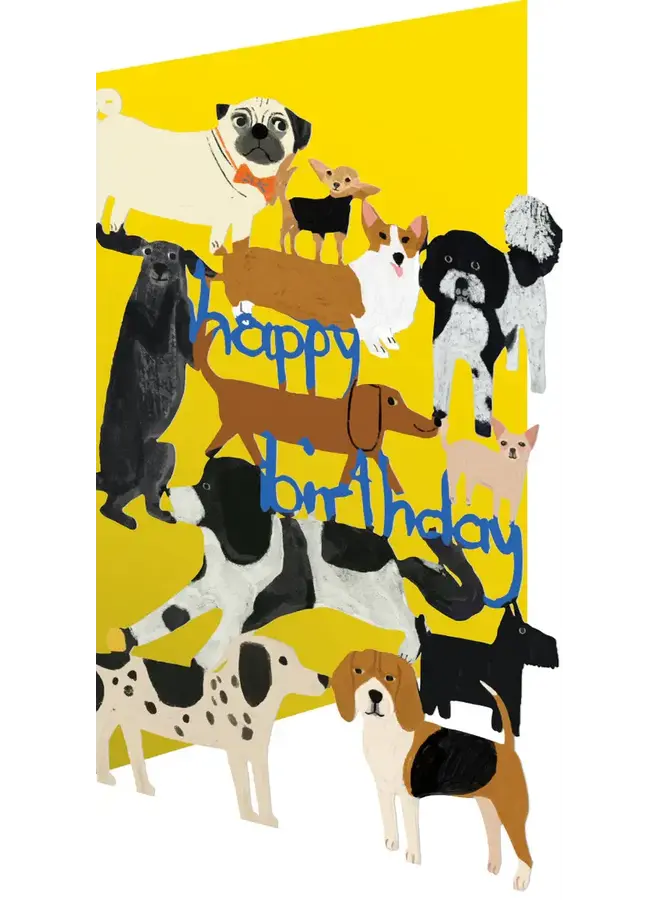 Happy Hounds Birthday Laser Cut Card