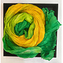 Green Parrot Crinkle Silk Scarf 147