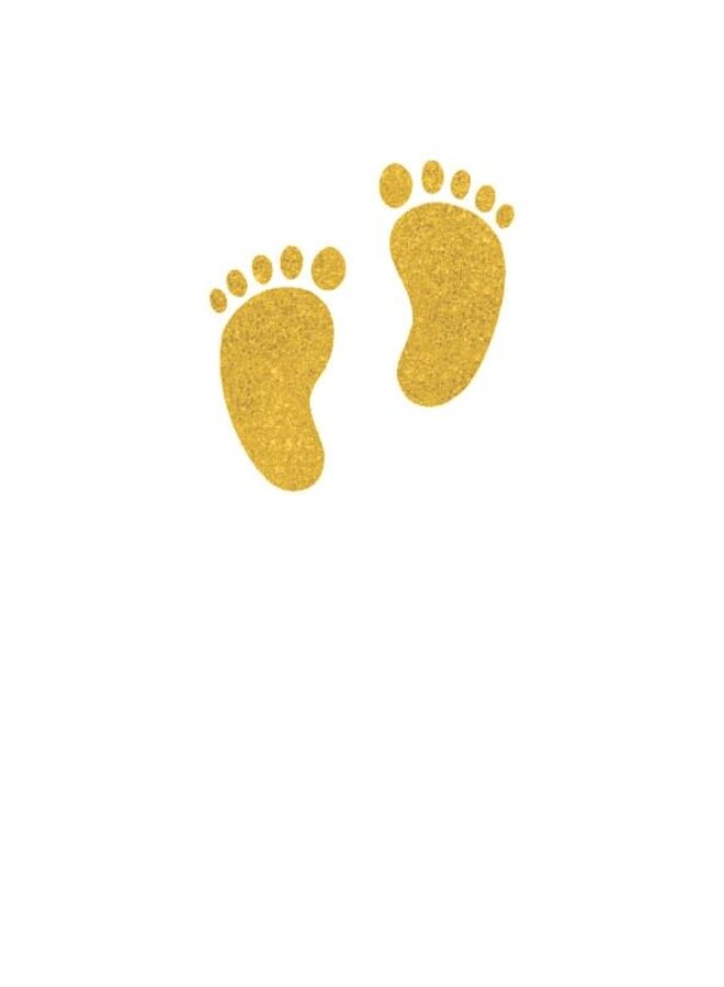 Tiny But Mighty  - Gold embossed tiny feet
