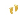 Tiny But Mighty  - Gold embossed tiny feet