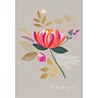 Thank you  -  flowers with gold by Sara Miller