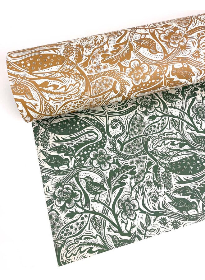 Wren Double Sided Gift Wrap by Mark Hearld