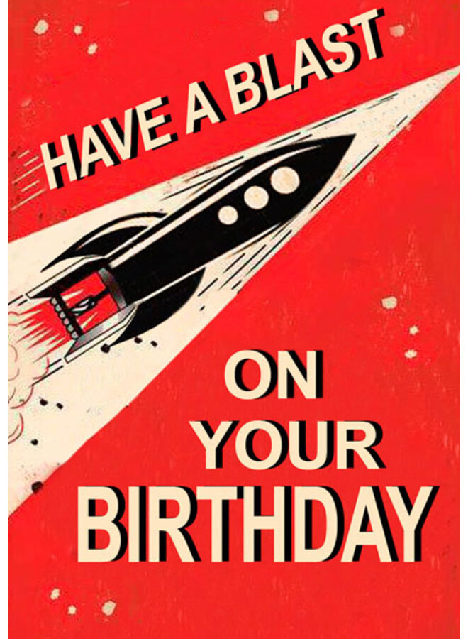 Blast Off Birthday Card
