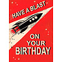 Blast Off Birthday  Card
