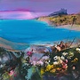 Nightfall, Bamburgh Castle Artist Square Card 111
