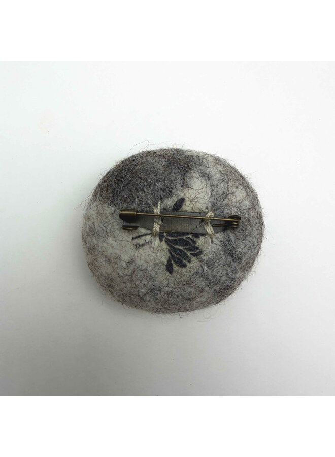 Bicycle Small Felt Pebble Brooch 013