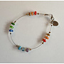 Bracelet Dotty Glass Rainbow linked - 0.4