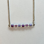 Necklace Capsule Bead Purple - 0.4