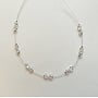 Necklace Double Heart Frosted spaced - 0.5