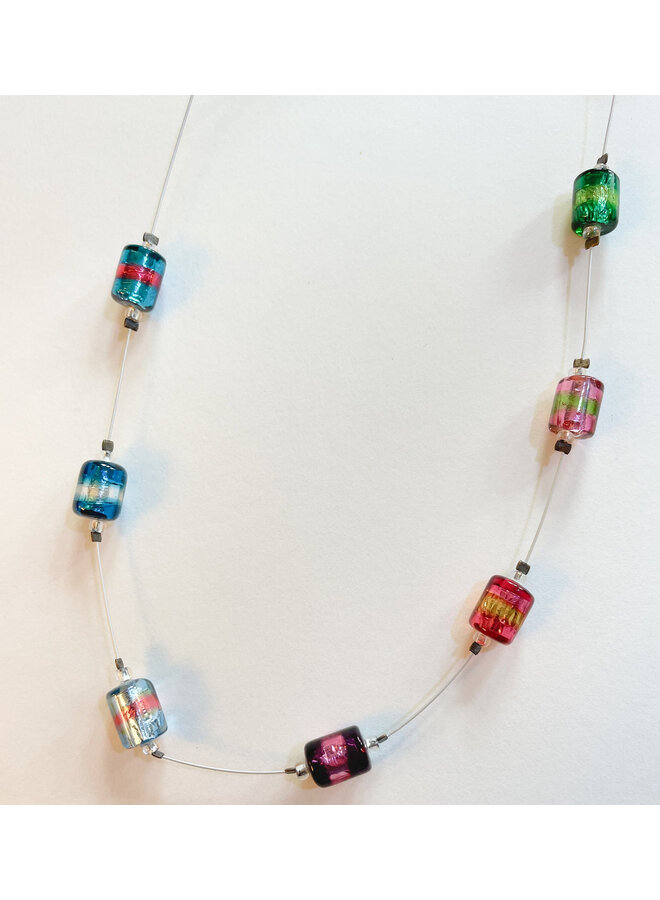 Multicolour Necklace Foil spaced - 0.13
