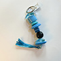 Blue Ball Bead and Tassel Key ring 37
