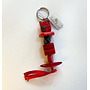 Red Twist  Bead and Tassel Key ring  38