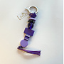 Purple Round   Bead and Tassel Key ring  39