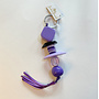 Purple Bead and Tassel Key ring 40