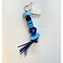 Blue Heart 2  Bead and Tassel Key ring  42