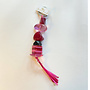 Pink Bead and Tassel Key ring 43