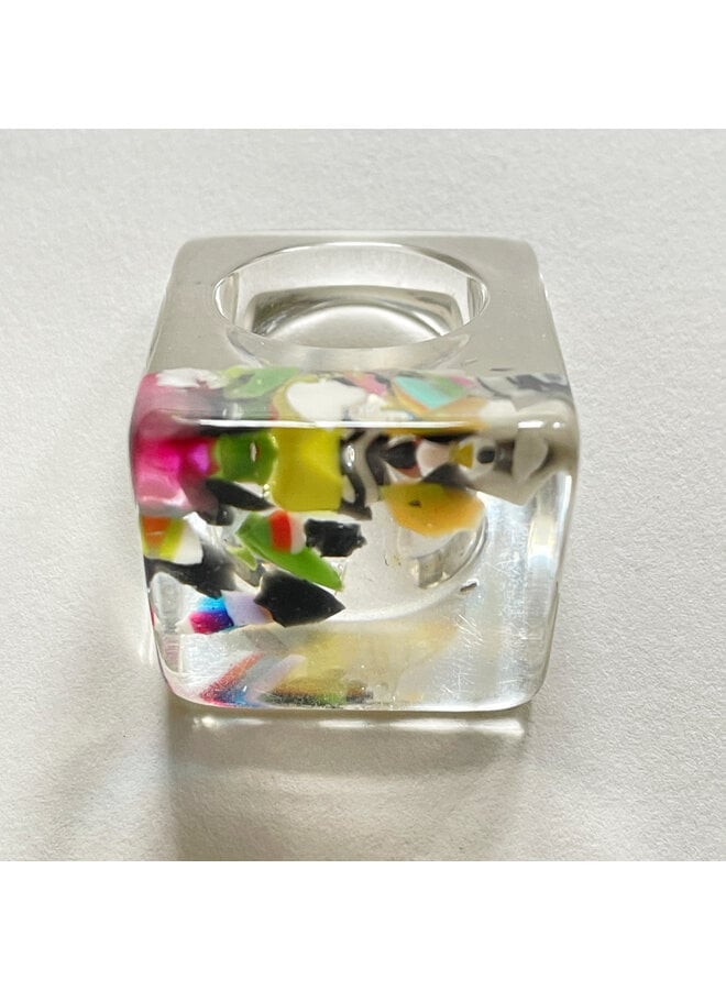 Fragments clear square size M ring 44