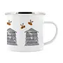 Beehive Enamel Graphics Mug