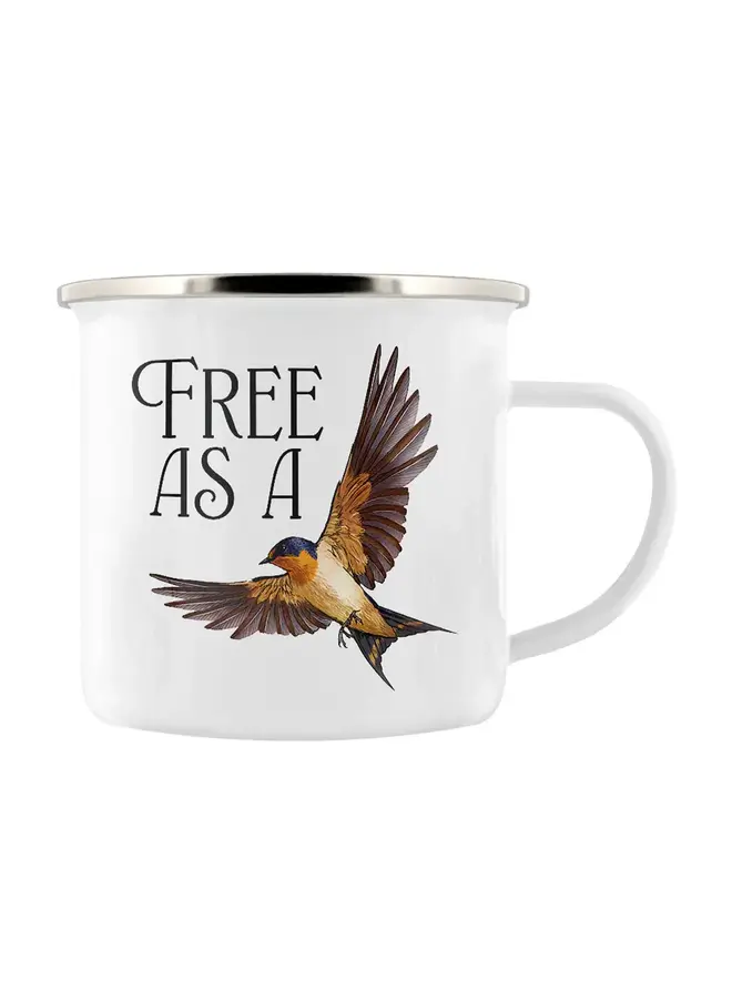 Free As A Bird  Enamel Graphics Mug