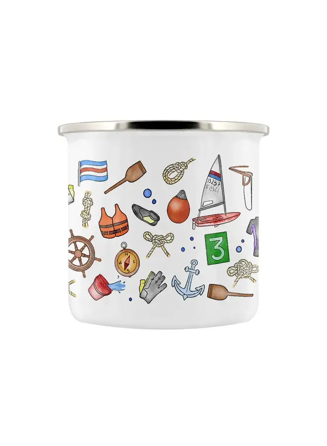 Boats  Enamel Graphics Mug
