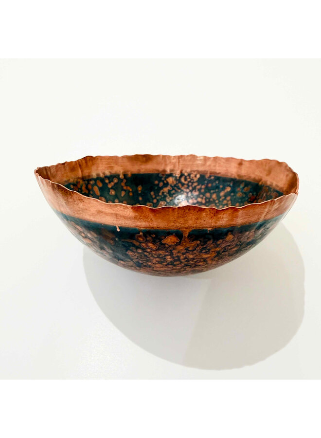 Etched copper bowl 23