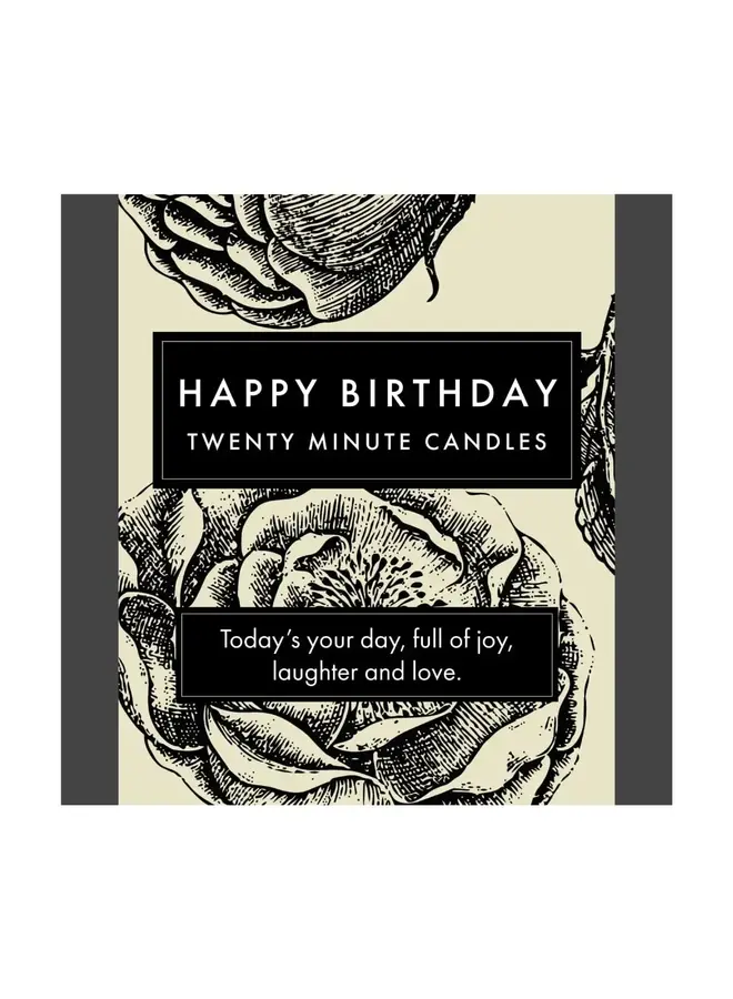 Joyeux anniversaire - Petite boîte botanique de bougies en cire d'abeille 35