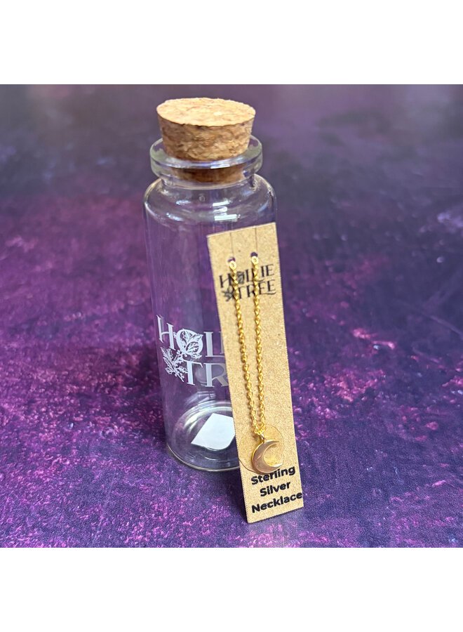 Moon  Gold  Necklace  in a Bottle 44