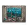 Gatos en la ventana, Le Châlet, tarjeta de Sark de Maeve Gilmore