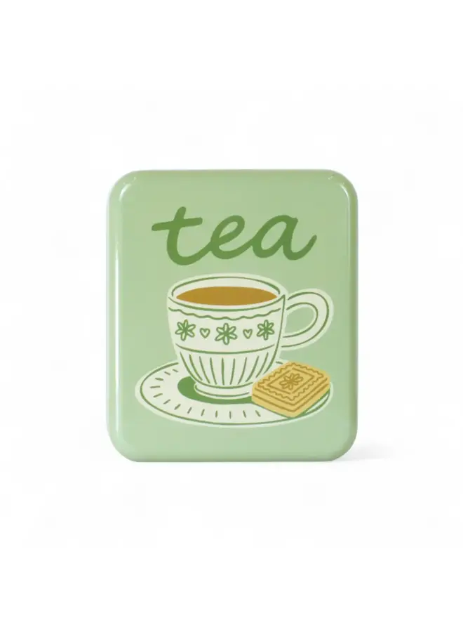 Tea Bag Tin- Tea & Biccy - Sage Green 13