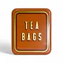 Tea Bag Tin- "Tea Bags" - Burnt Orange 14