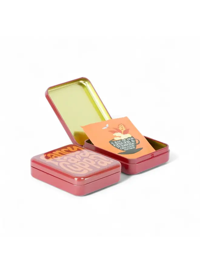 Tea Bag Tin- "Tea Bags" - Burnt Orange 14
