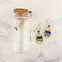 Lapis, Carnelian 18ct Gold  Drop Earrings 03
