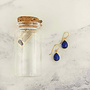 Lapis Teardrop 18ct Gold Drop Earrings 04