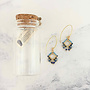 Lapis, Cats Eye  18ct Gold  Drop Earrings 09