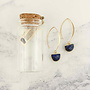 Lapis  18ct Gold  Long Drop Earrings 13