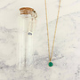 Green Onyx 18ct Gold  Necklace 19