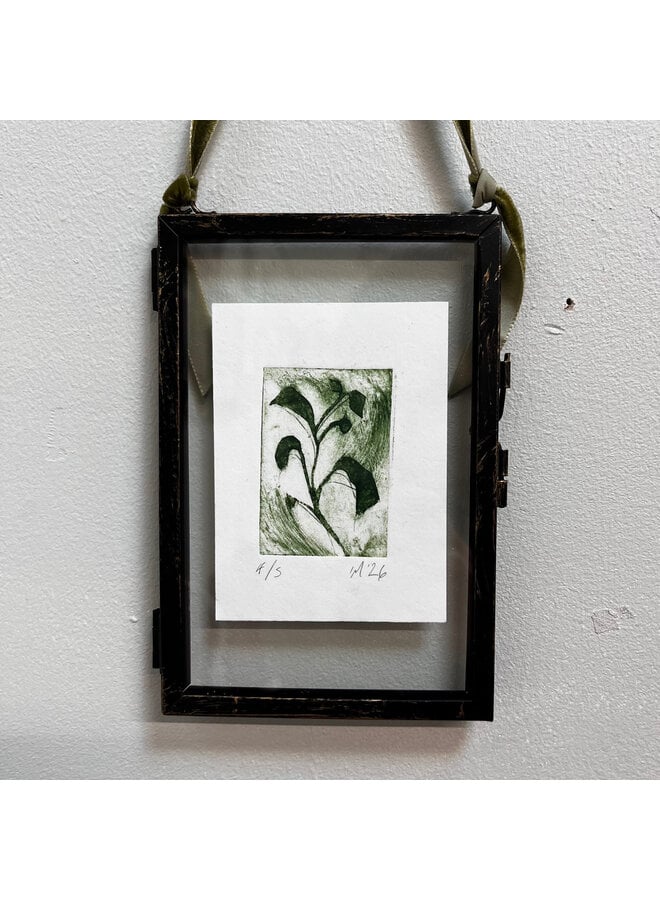 Green Sprig Drypoint  4/ 5