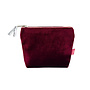 Burgandy  Mini Velvet Zip  Coin Purse 158
