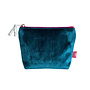 Dark Turquoise  Mini Velvet Zip  Coin Purse 159