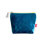 Petrol Blue   Mini Velvet Zip  Coin Purse 164