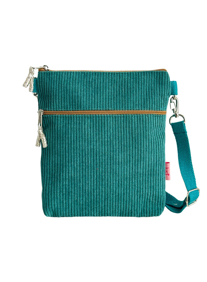 Teal Corduroy Cross Body Purse 187