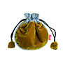Gold Velvet  and Silk Drawsring Pouch  189