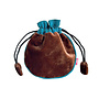 Chocolate  Velvet  and Silk Drawsring Pouch  191